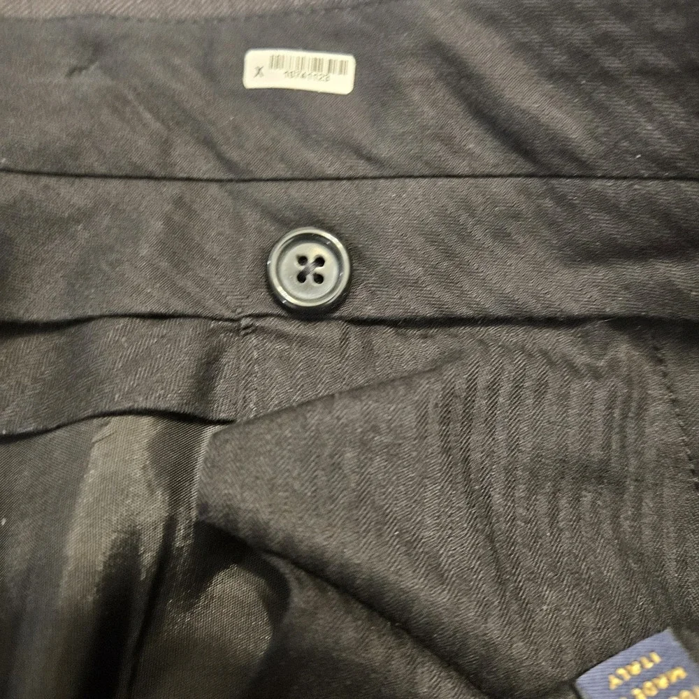 Brooks Brothers Lanificio‎ Fitzgerald Suit 40L Gray Stripe 34x31 Italian Wool